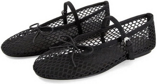 Stylish Mesh Ballet Flats for Women - Comfortable Mary Jane Shoes