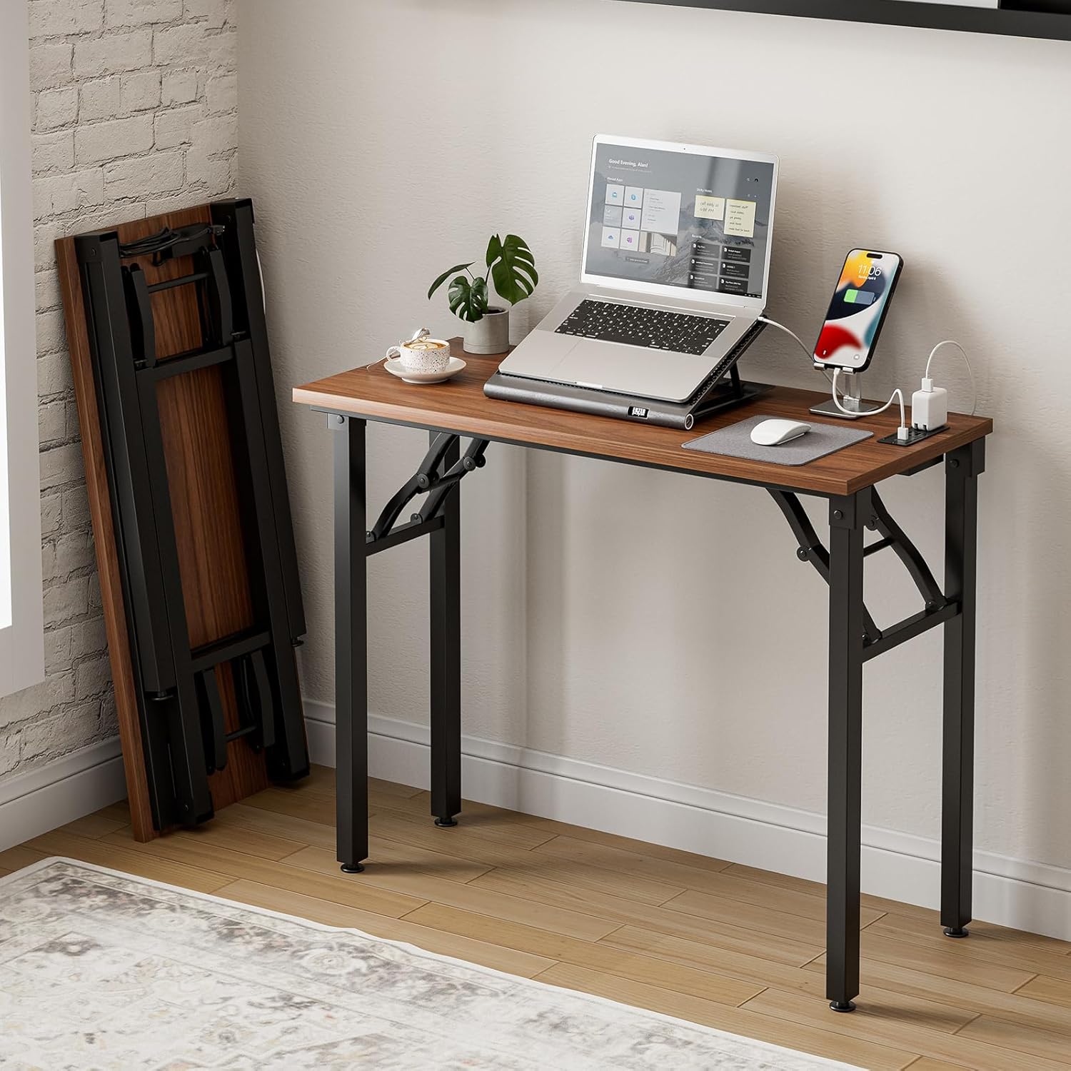 Frylr Small Folding Computer Desk for Craft and Study Needs