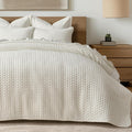 EVERGRACE Luxury Velvet Quilt Set King Size 3 Piece - Soft