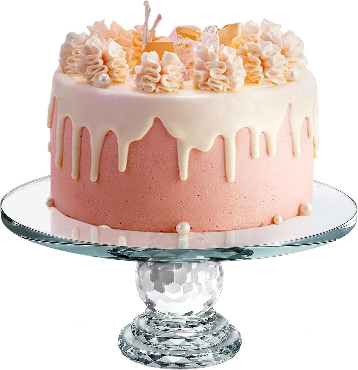 Uten Crystal Glass Cake Stand for Elegant Dessert Display