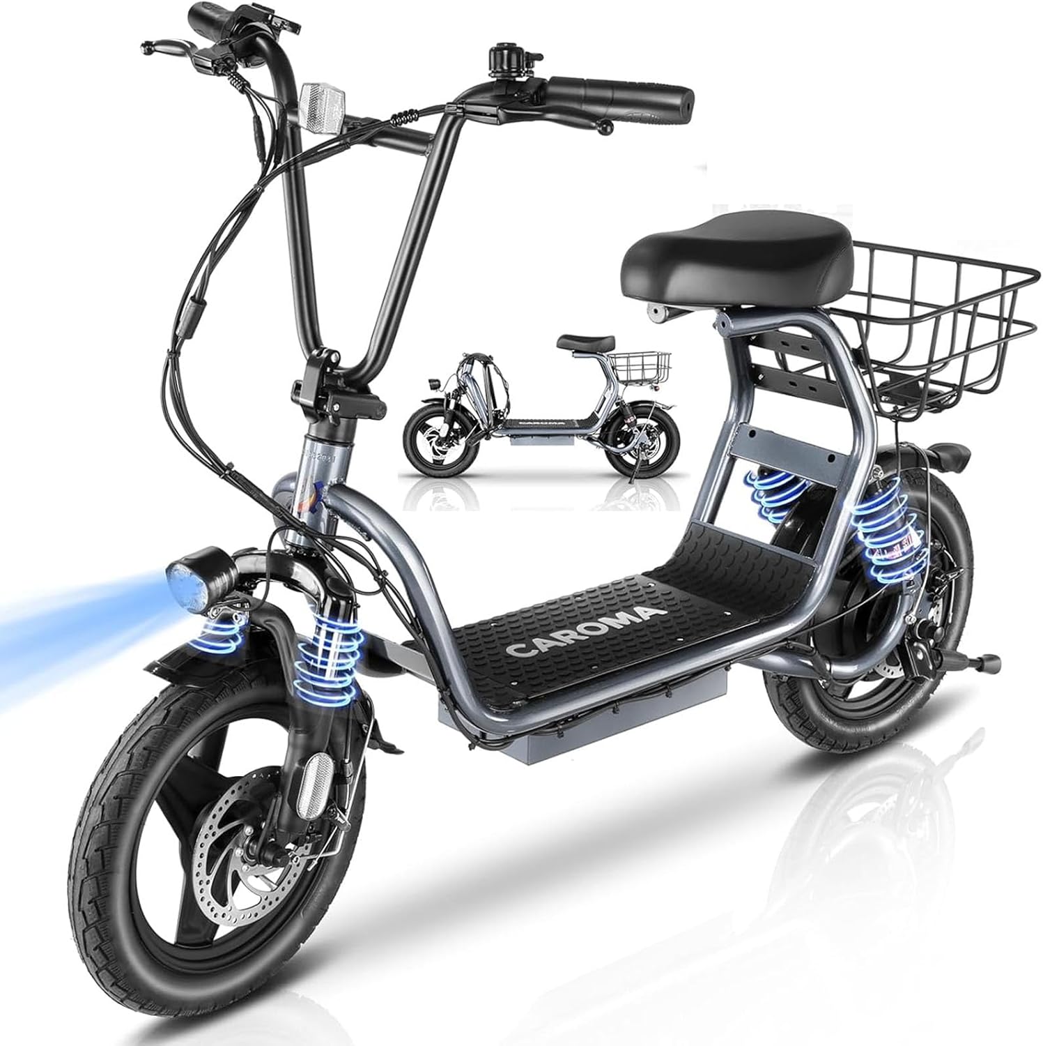 Peak 1200W Foldable Electric Scooter with Seat for Adults