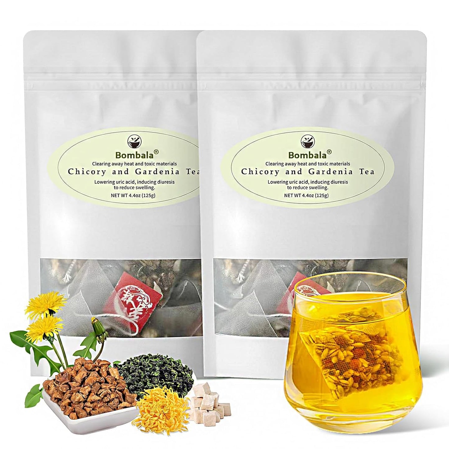 Chicory and Gardenia Tea Bags for Kidney and Liver Detox