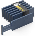 SpaceAid Bamboo Dresser Drawer Dividers 6 Pack - Adjustable Navy Blue