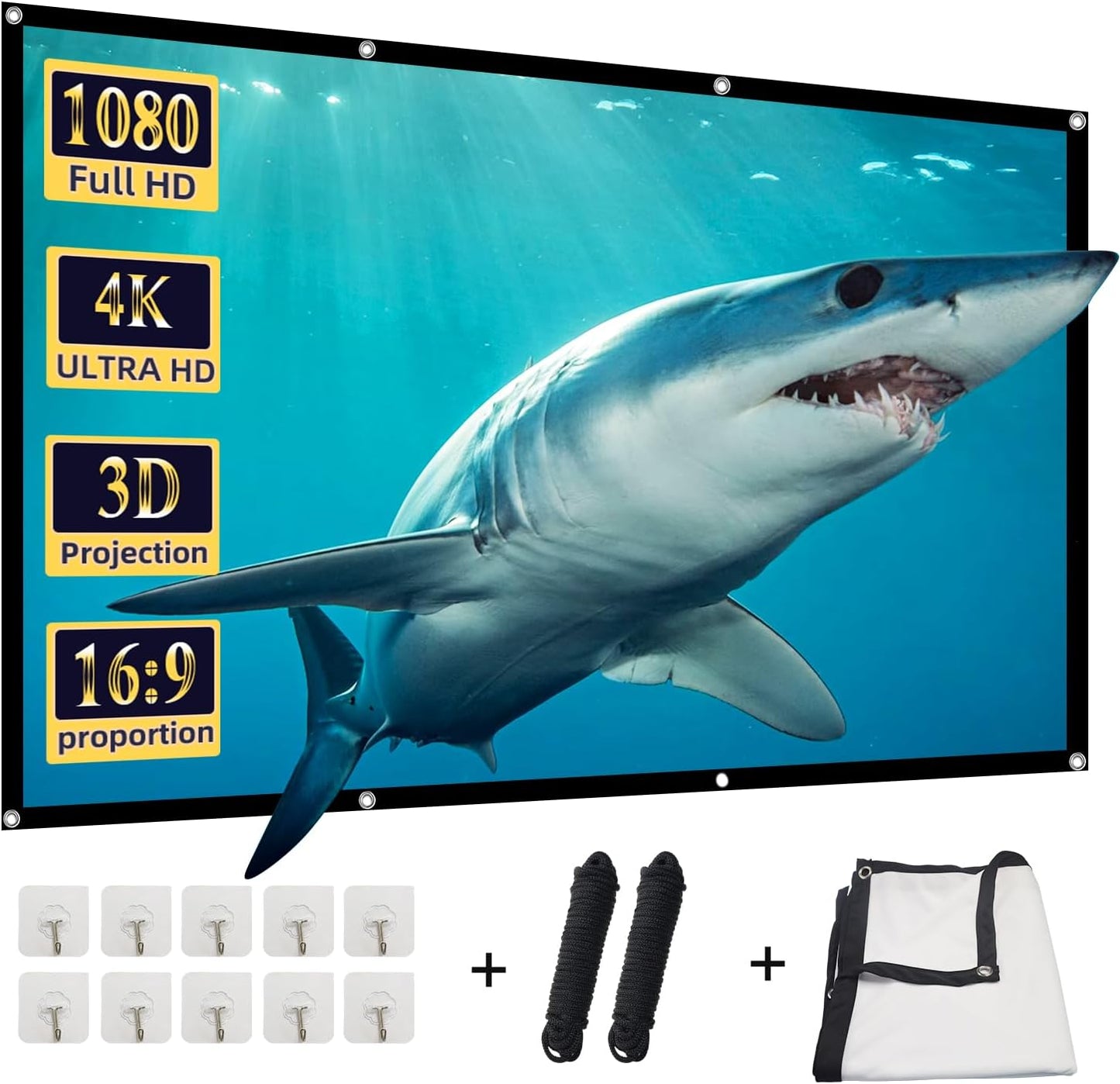 100 Foldable Portable 4K Projection Screen