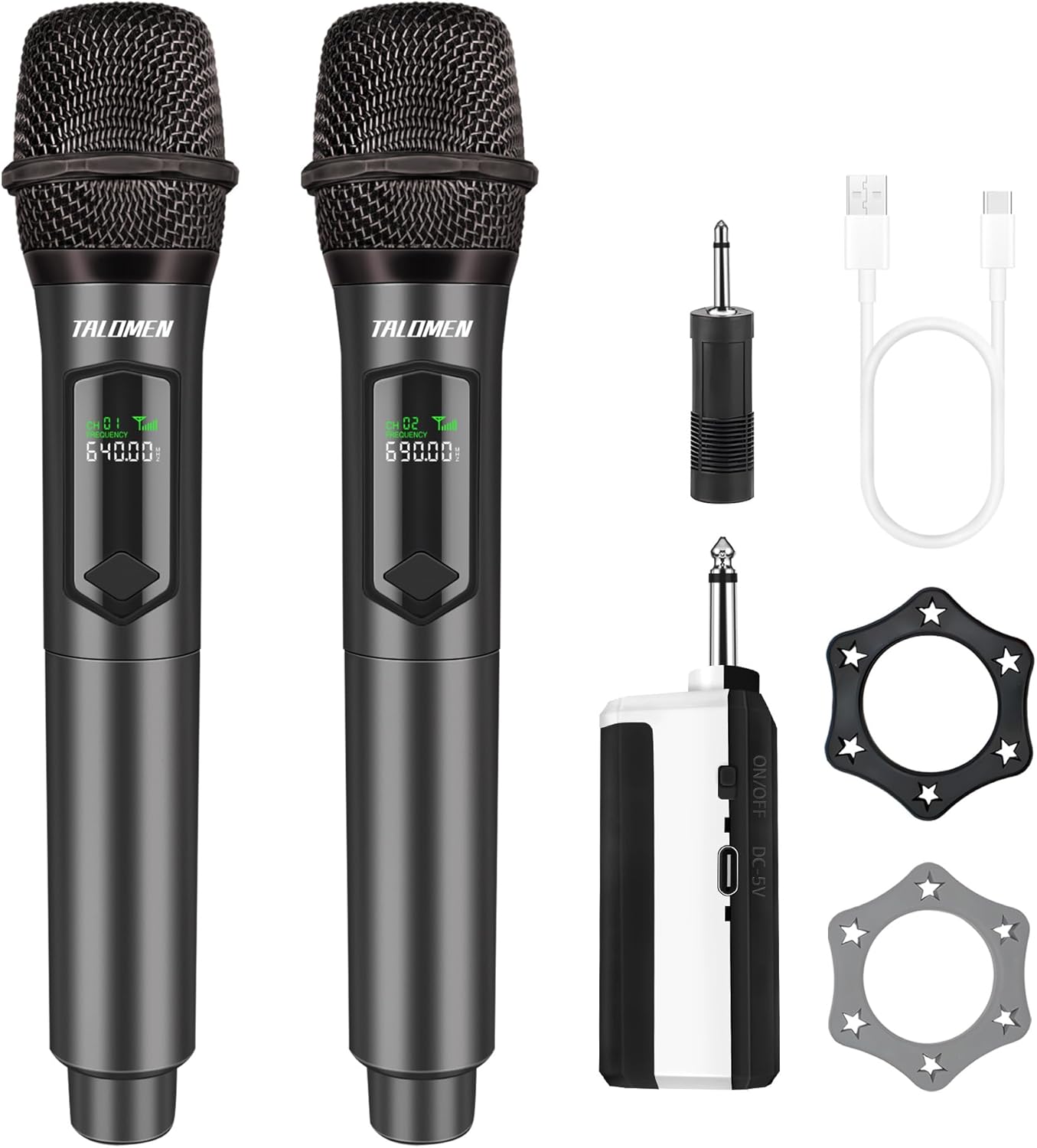 Wireless Dual Handheld Microphone System | 160ft Range | Pro Performance