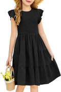 Arshiner Girls Sundress with Flutter Sleeves and Fun Summer Pockets