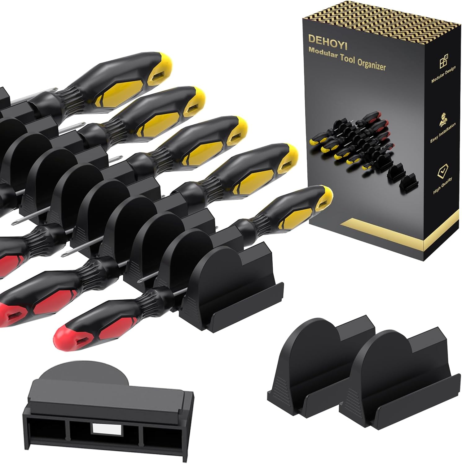 48pcs Magnetic Modular Screwdriver Organizer for Tool Storage