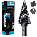 Four Spiral Flute M35 Step Drill Bit Set 1/8ft - 1ft (9 Sizes)
