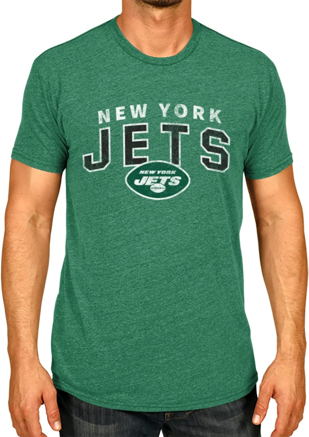 NFL Apparel NY Jets Short Sleeve Heather T-Shirt for Fans