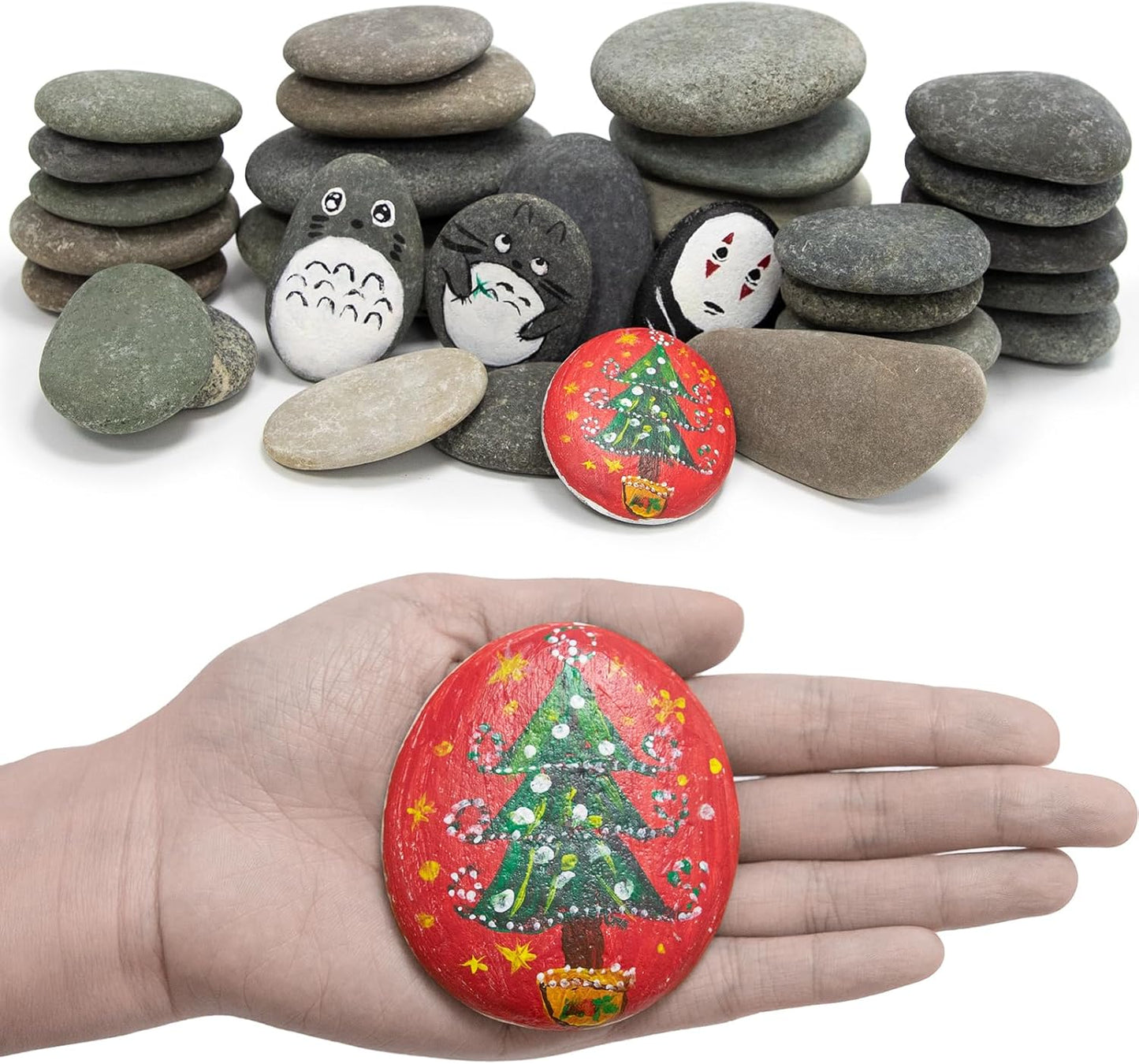 Large River Rocks for Painting - Natural Flat Stones for Crafts