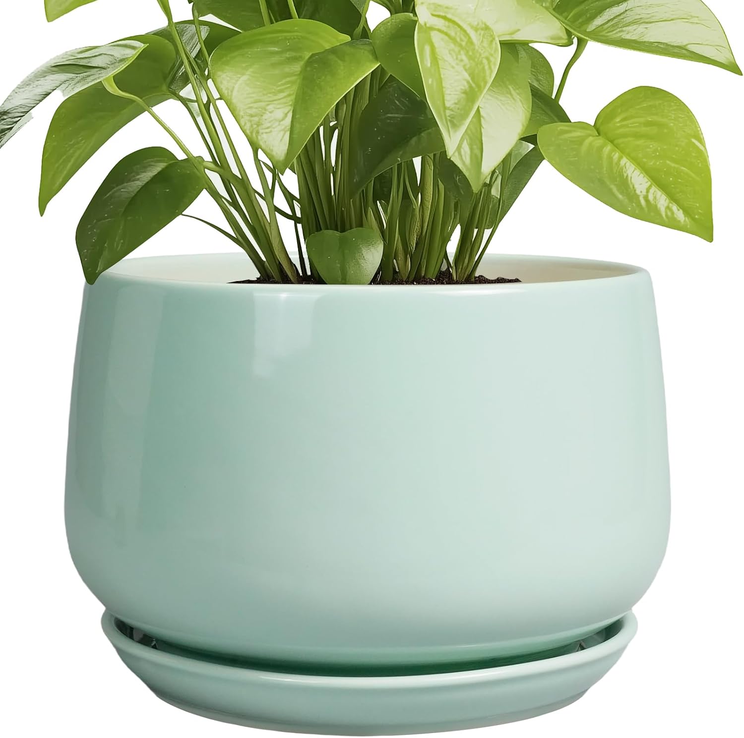 G EPGardening 9 Inch Ceramic Pots for Indoor Outdoor Plants