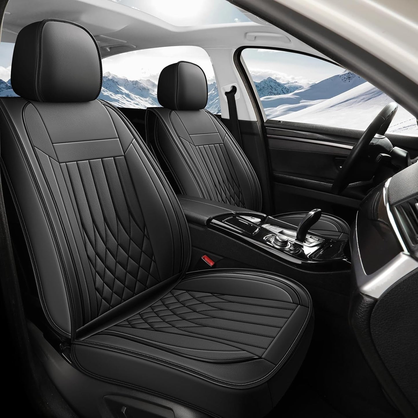 Car Seat Covers Full Set Waterproof Faux Leather Protectors
