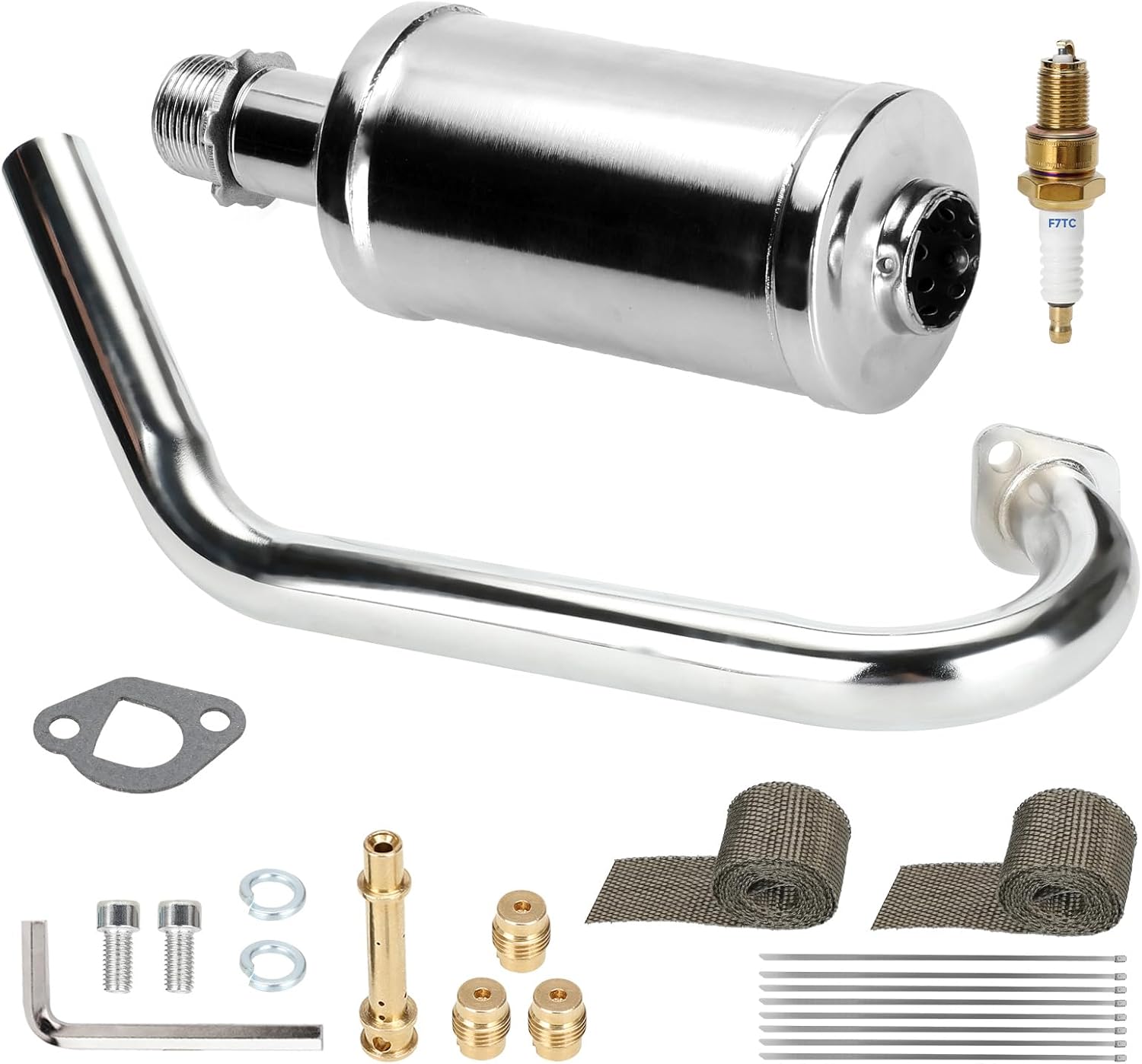 Upgrade Exhaust Pipe Silencer Kit for Predator Mini Bikes