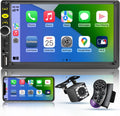 7 Double Din Touch Screen Car Radio with Apple CarPlay - Bluetooth