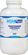 MSMPure MSM Vegetarian Capsules 1,000 mg - Purity for Joints & Skin