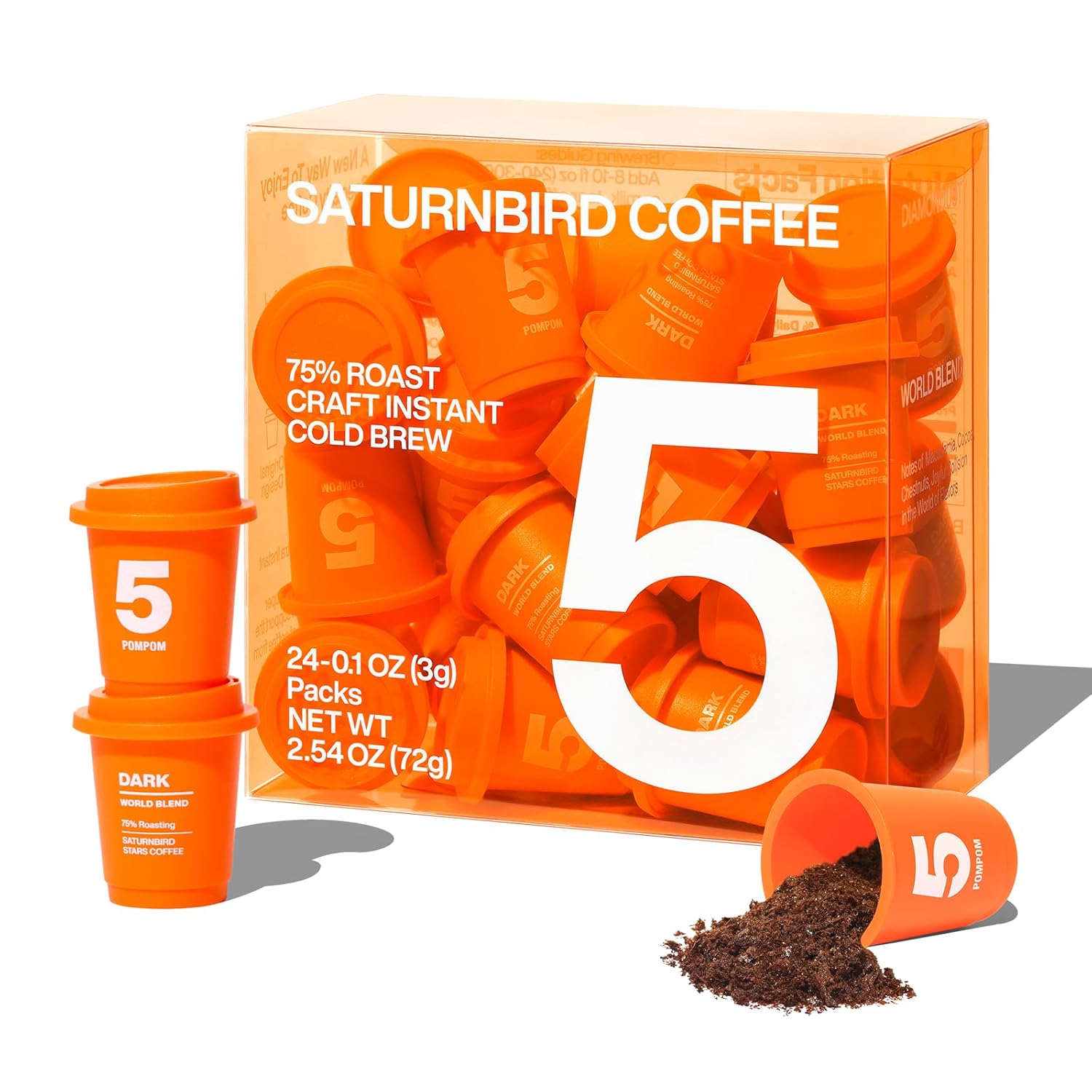 SATURNBIRD Instant Cold Brew Coffee - Rich Dark Roast Blend
