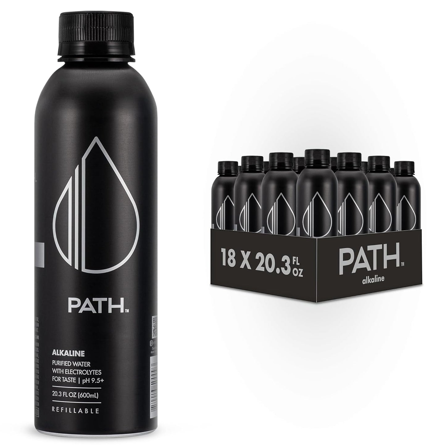 PATH Alkaline Bottled Water - pH 9.5 for Ultimate Hydration