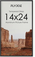 14x24 Metal Picture Frame Black Aluminum - Slim, Gallery-Ready