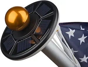 Sunnytech Solar Flag Pole Light - Brightest 20 LED Downlight