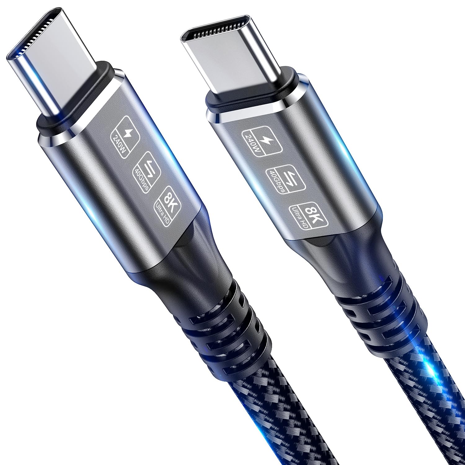 High-Speed 240W Thunderbolt 4 Cable: 40Gbps Data & 8K Video