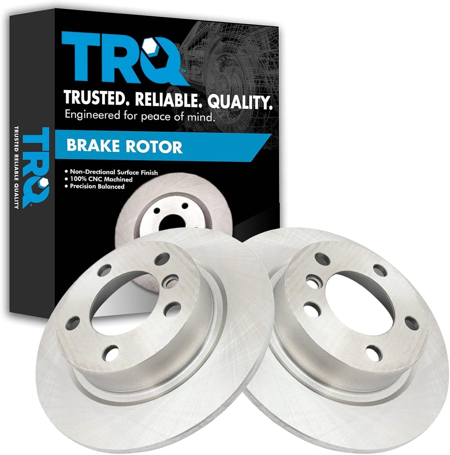 TRQ Rear Brake Rotors Set for 2011-2016 Mini Cooper Models