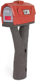 Rustic Red Barn Mailbox & Post Mount Combo Kit - Large Capacity