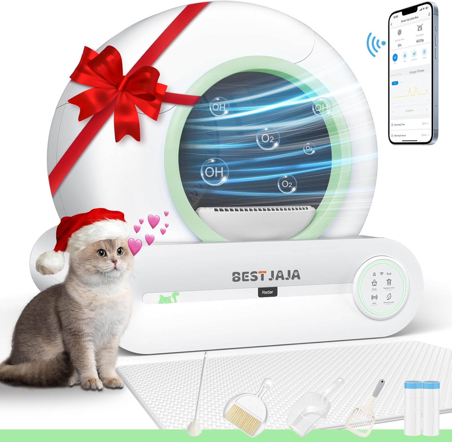 Ultimate Self-Cleaning Litter Box: 2024 Upgrade, Easy Maintenance, Large Capacity! 