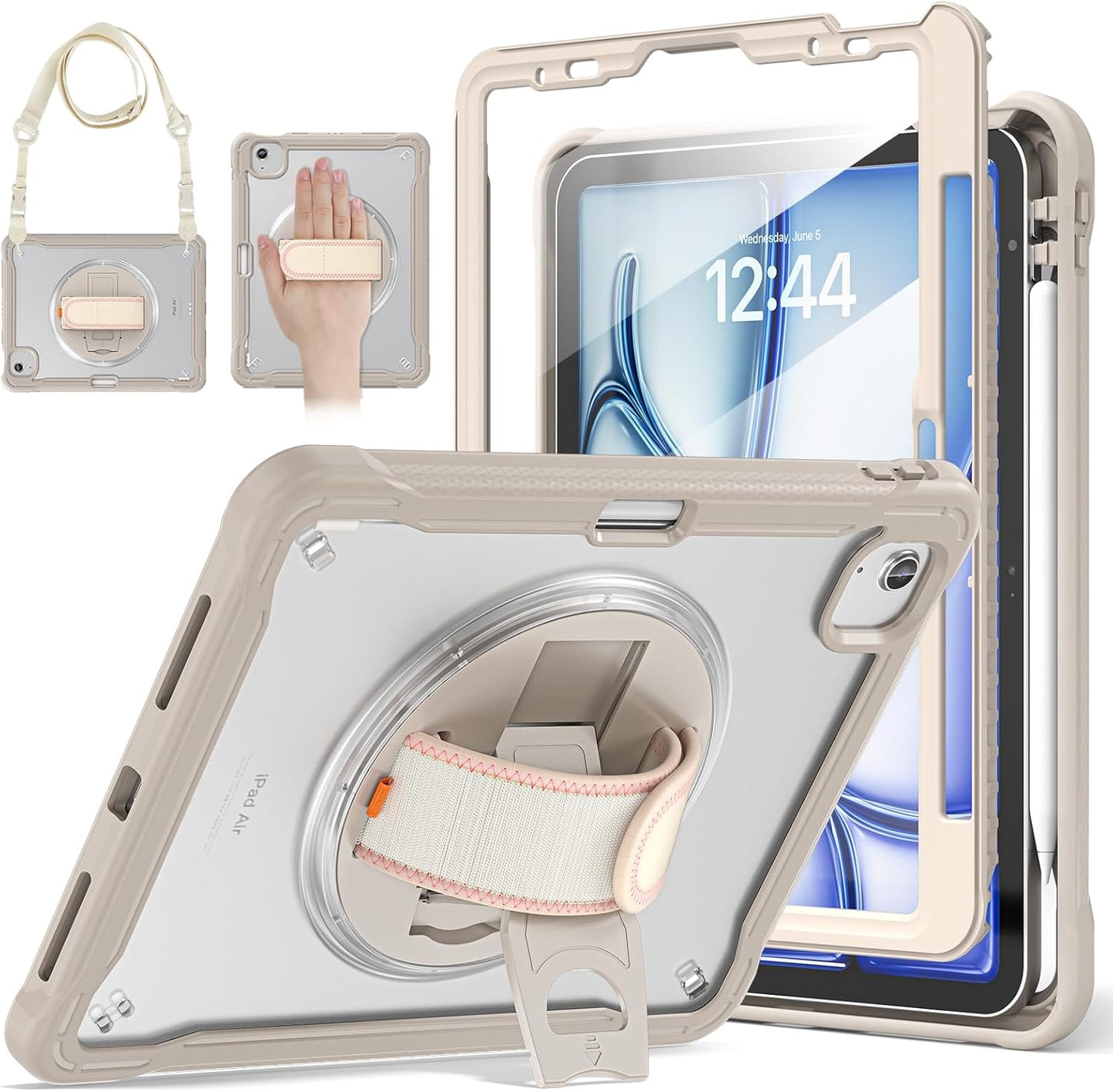 Lightweight Shockproof iPad Air 11 inch Case with Pencil Holder