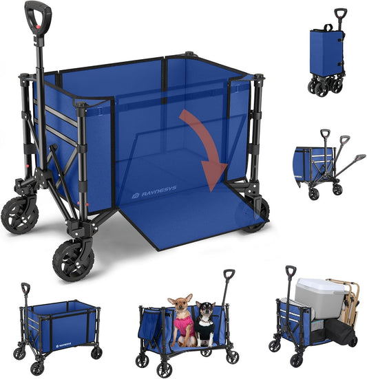 Collapsible Wagon Cart with Wheels for Groceries and More