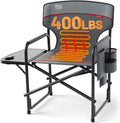 Heated Aluminum Oversized Camping Chair for Outdoor Comfort