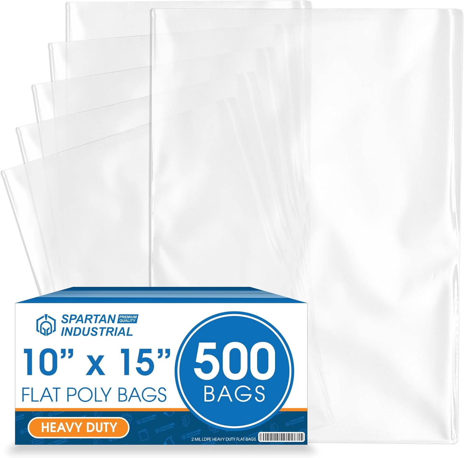 Spartan Industrial 10 X 15 Heavy Duty Clear Plastic Bags