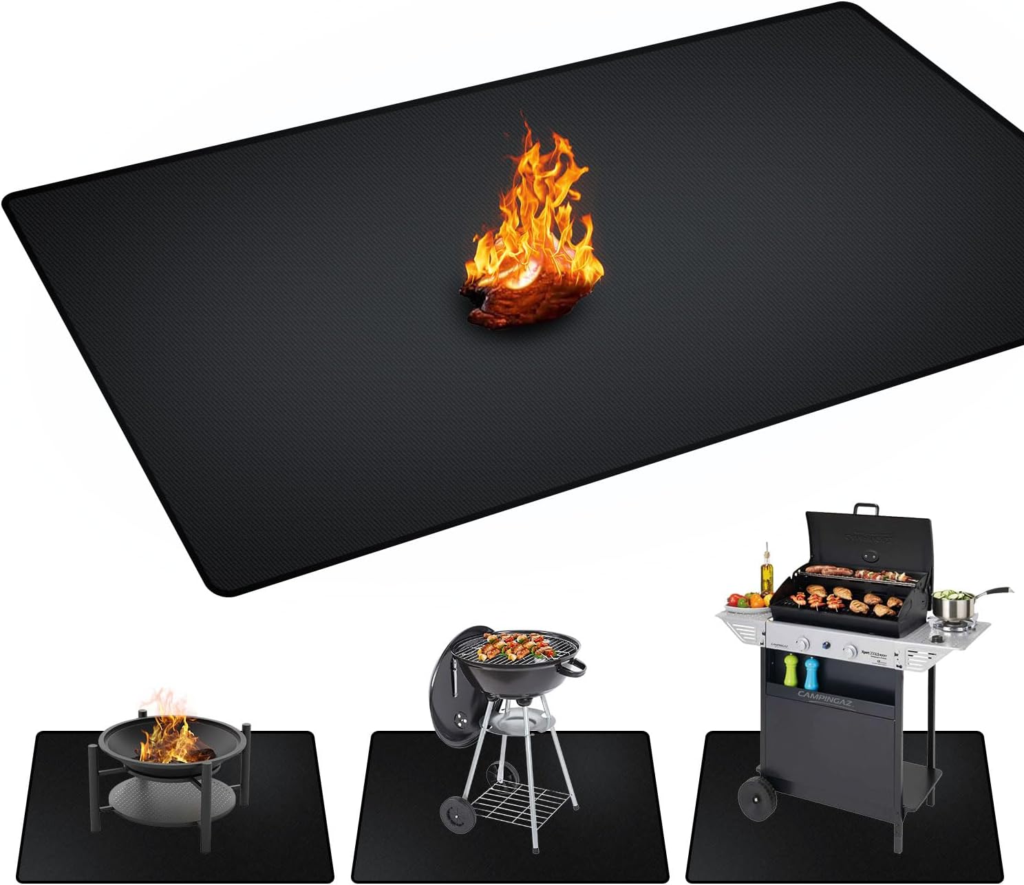 75 x 48 inch Under Grill Mats for Outdoor Grill Protection