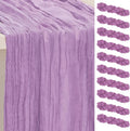 Lilac Cheesecloth Table Runner 35x120 in 10 Pack - Soft Rustic Decor