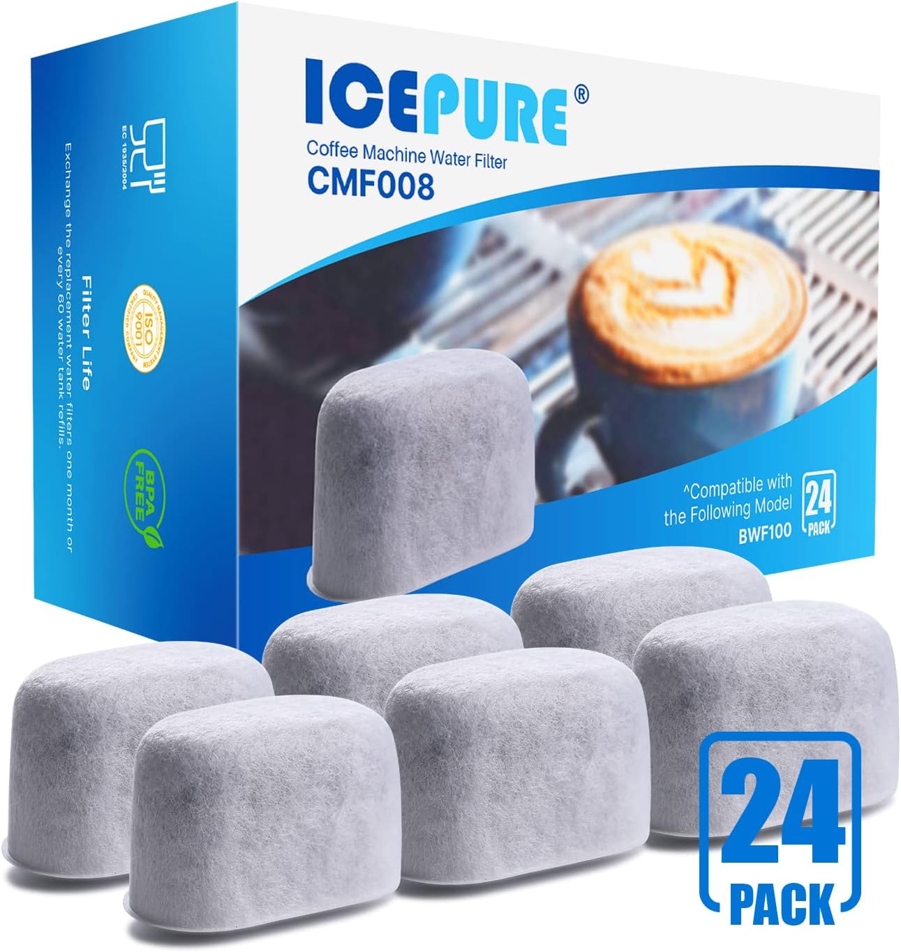 24-Pack ICEPURE Water Filters for Breville Espresso Machines