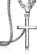 Exquisite Cross Necklace for Men and Women in Silver Gold Black