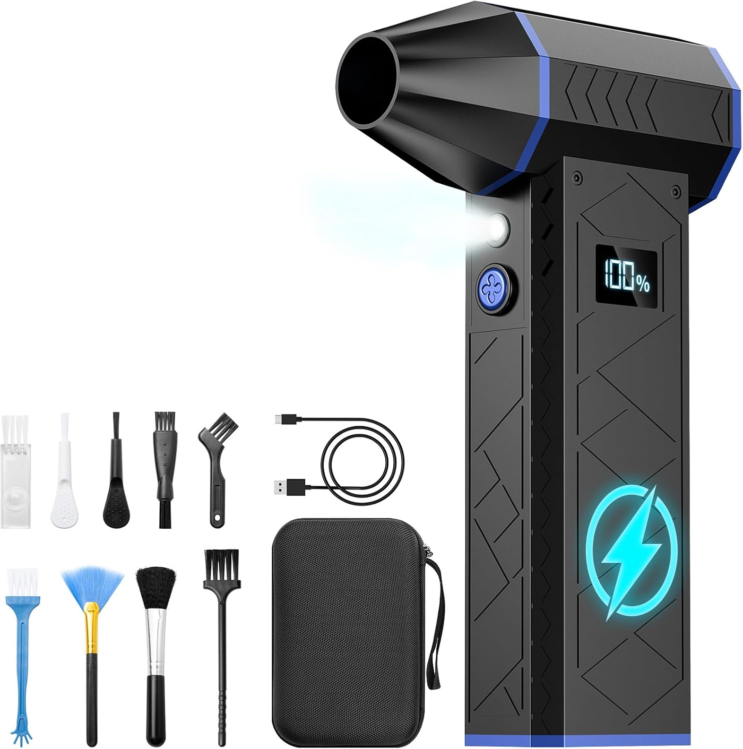 Homeasy 130000RPM Air Duster with LED Display