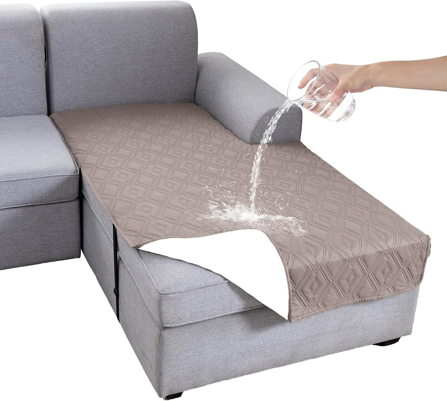 Genina 100% Waterproof Sectional Couch Covers for Pets and Kids