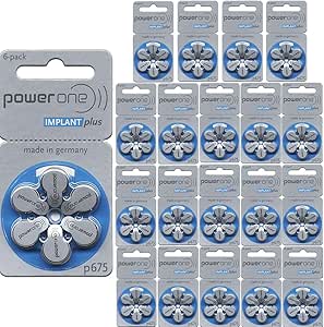 PowerOne IMPLANT Plus Cochlear Hearing Aid Batteries 120 Pack