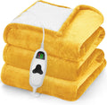 Heated Blanket Electric Throw 50in x 60in - Soft Flannel Sherpa Heated