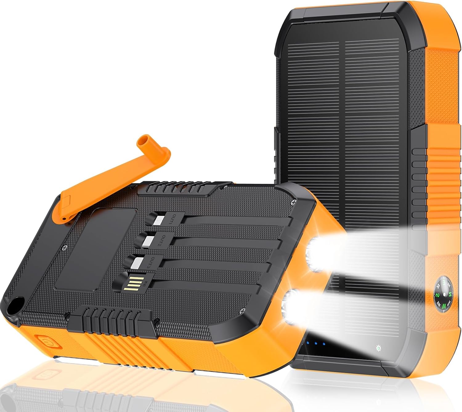 Ultimate Solar Power Bank: Fast Charge, Hand Crank, SOS, for Outdoor Adventures