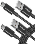 Anker 6FT USB-C Charger Cable [2 Pack] Fast Charging for Samsung, LG, Beats