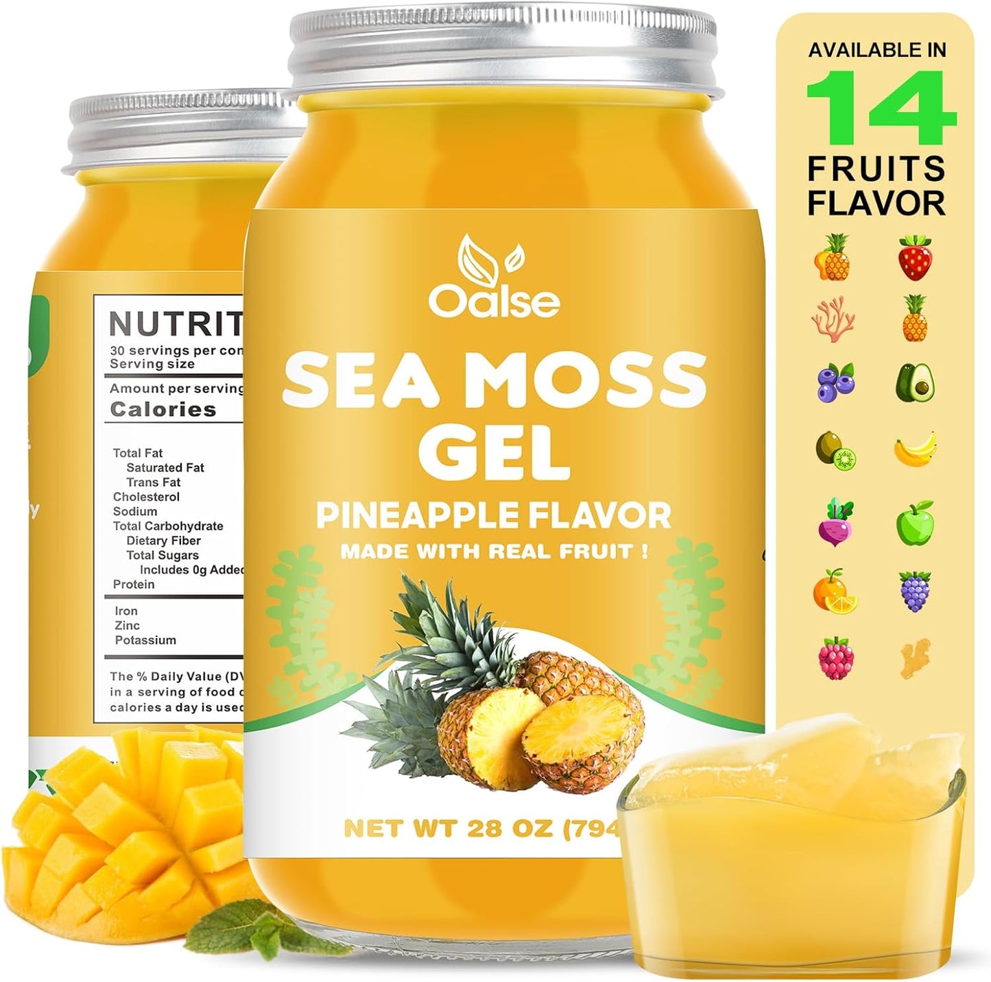 Raw Irish Sea Moss Gel - Nutrient-Rich Superfood for Health