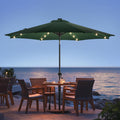 wikiwiki 9ft Solar Led Patio Umbrella - Sturdy Outdoor Market Umbrella