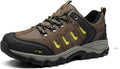 NORTIV 8 Men's Waterproof Hiking Shoes Leather Low-Top - Durable toe