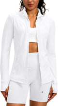 Women's Workout Jacket Slim Fit Zip Up with 4 Pockets - Soft Fall
