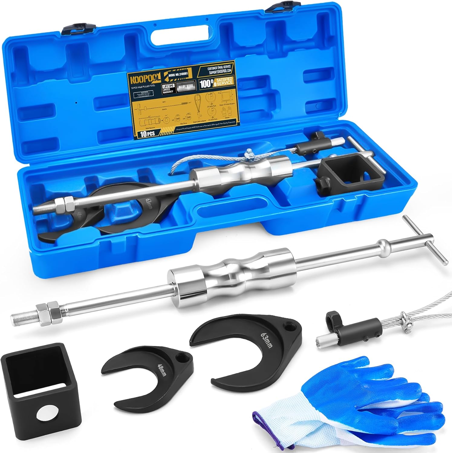 10-Piece Heavy Duty CV Axle Puller Tool Set for Easy Removal