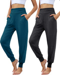 2 Pack Women's Yoga Joggers - Cozy High Waist Sweatpants Maternity
