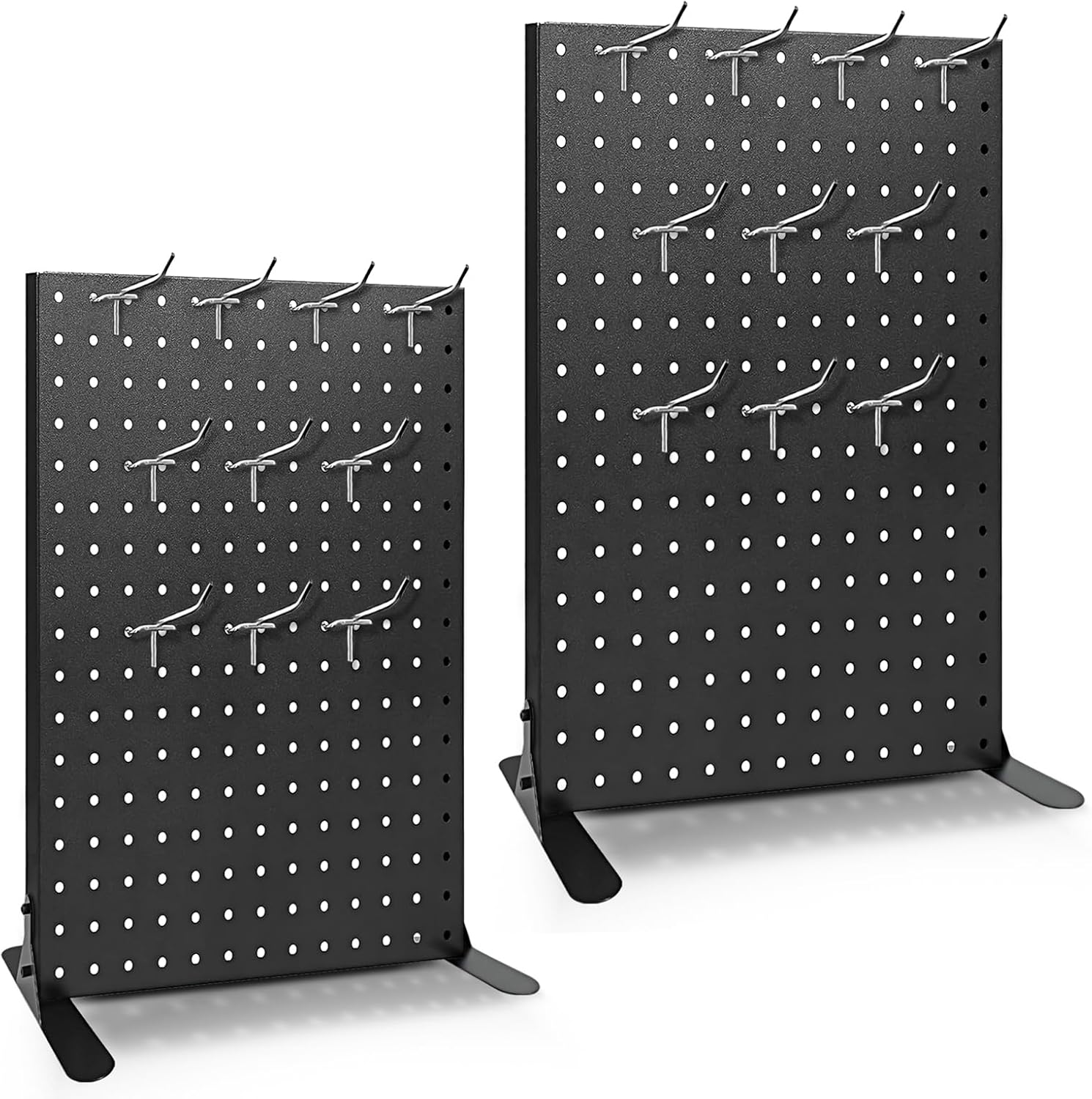 2PCS Pegboard Display Stand with 20 Hooks for Craft Shows