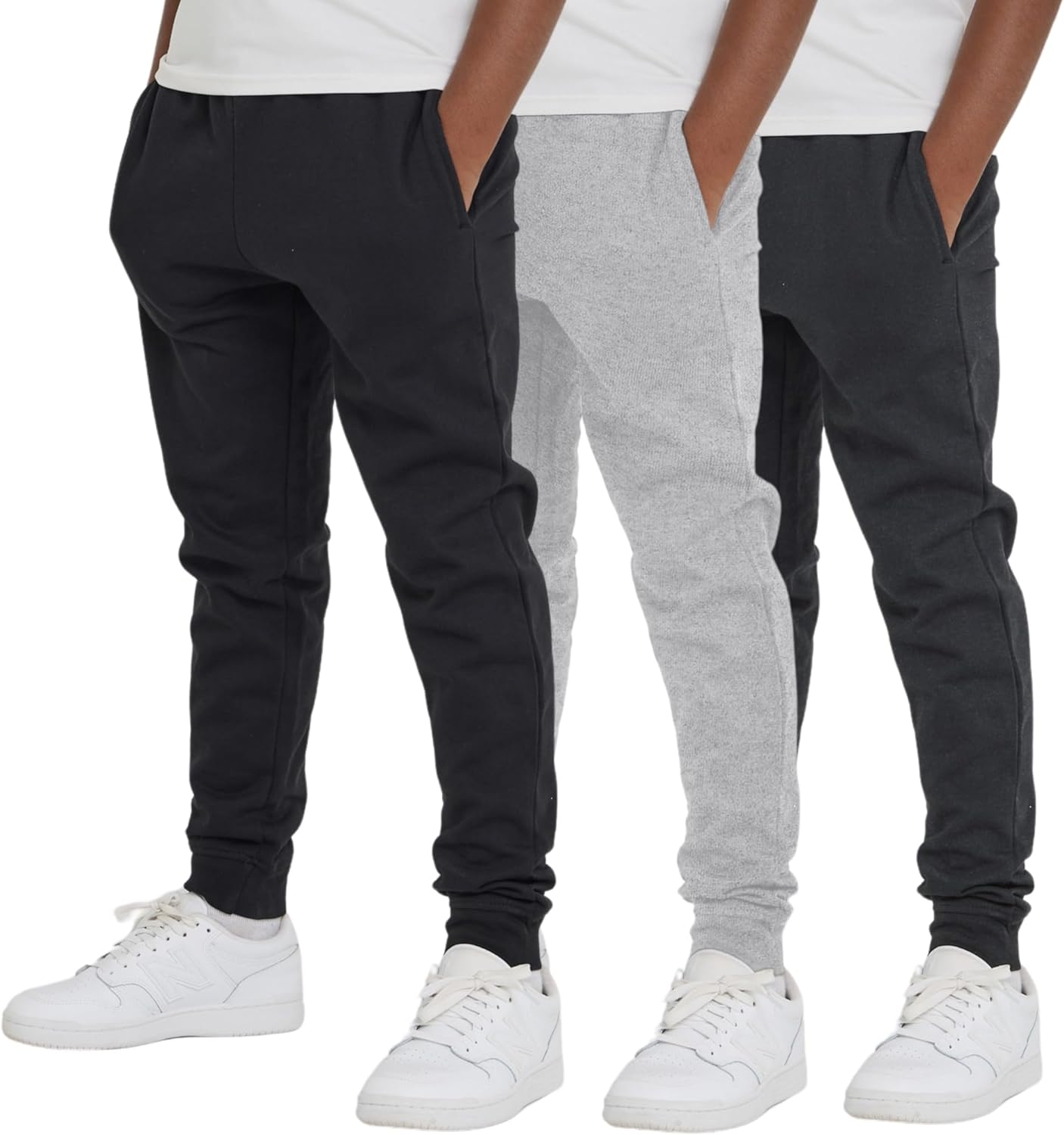 Ultra Performance Boys Sweatpants 3 Pack for Active Kids