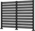 78 W x 60 H Wooden Air Conditioner Fence - Grey Privacy Screen